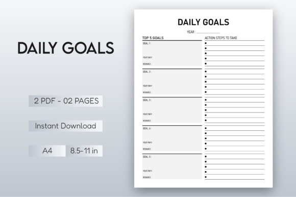 Download Daily Goals Planner Printable - Printable Collection