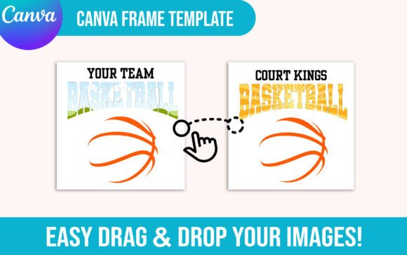Download Basketball Canva Editable Frame Template - Basketball canva Collection