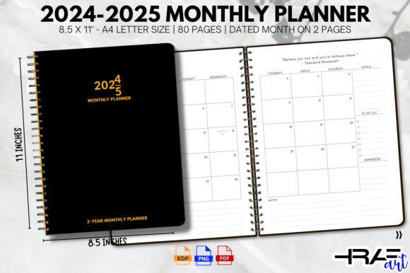 Download Printable Monthly Planner 2024-2025 KDP - Printable Collection
