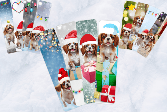 Download Christmas Puppy Bookmarks Set Printable - Printable Collection