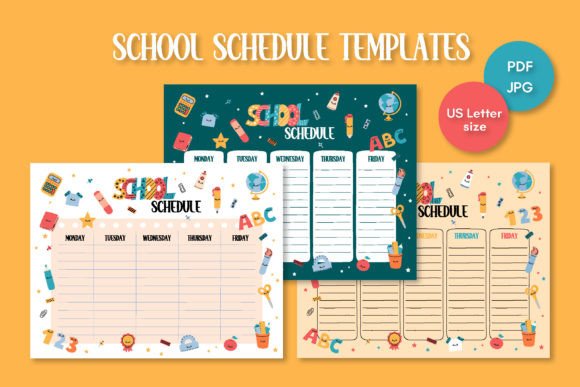 Download School Schedule Printable Template PDF - Printable Collection
