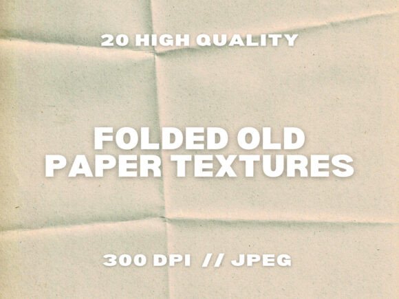 Download 20 Folded Old Paper Textures - Text Collection