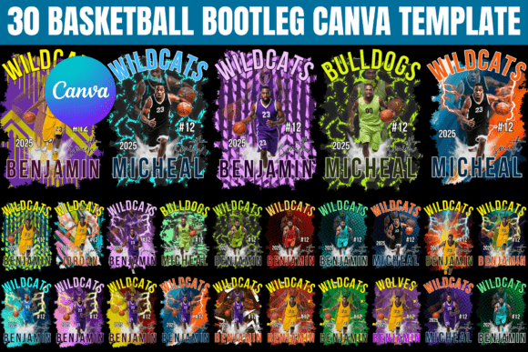 Download 30 Basketball Poster Canva Template - Premium Bundle