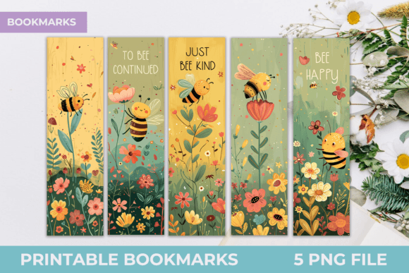 Download Bee Bookmarks, Printable Bookmark - Printable Collection