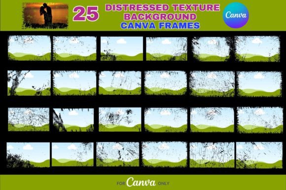 Download Distressed Texture Canva Frames - Text Collection