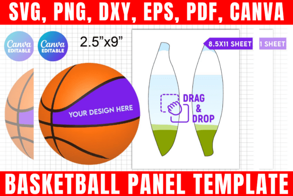 Download Basketball Panel Template Svg - Premium Resources