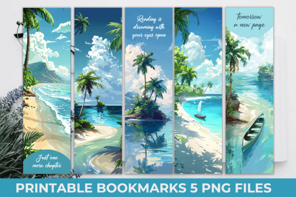 Download Beach Bookmarks, Printable Bookmark - Printable Collection