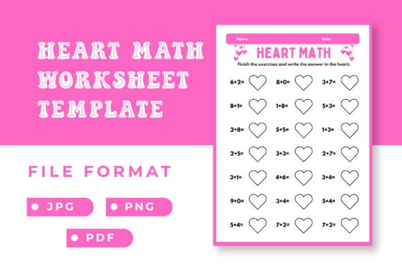 Download Heart Math Worksheet Printable Template - Printable Collection