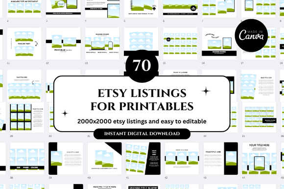 Download Printables Etsy Canva Mockup - Printable Collection