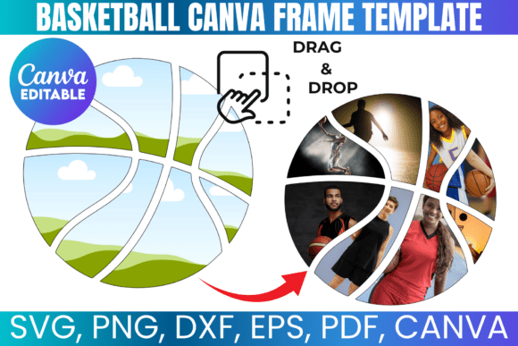 Download Basketball Canva Frame Template - Basketball canva Collection