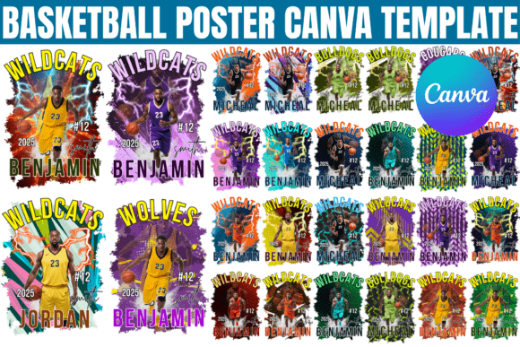 Download Basketball Poster Canva Template - Premium Resources