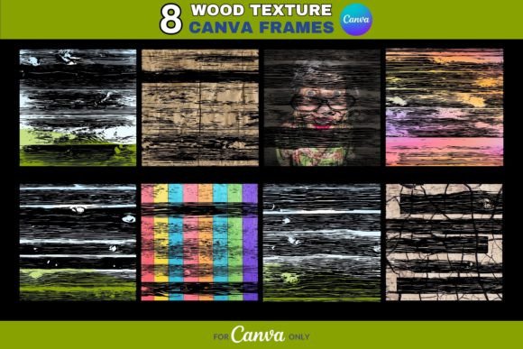 Download Rustic Wood Texture Canva Frames - Text Collection