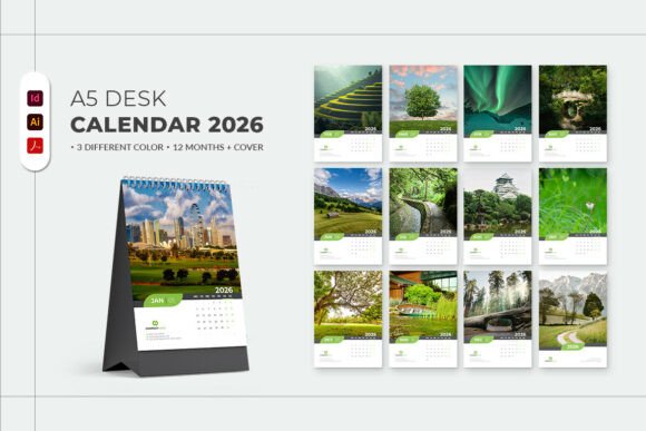 Download Desk Calendar 2026 Template - Desk calendar 2026 Collection
