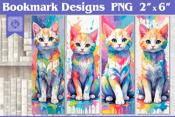 Download Rainbow Cat Printable Bookmark 4 PNG - Printable Collection