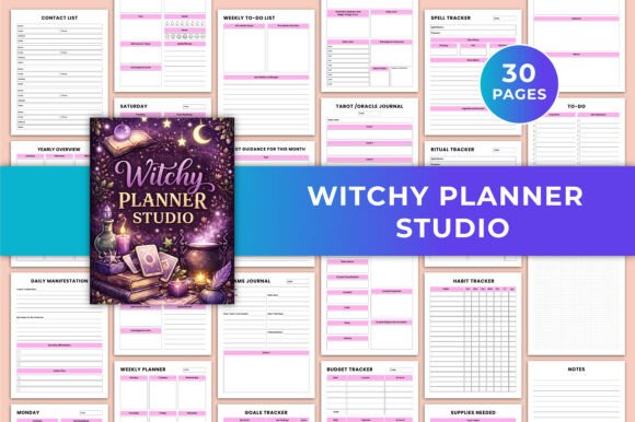 Download Witchy Planner Studio KDP Graphic - Premium Bundle