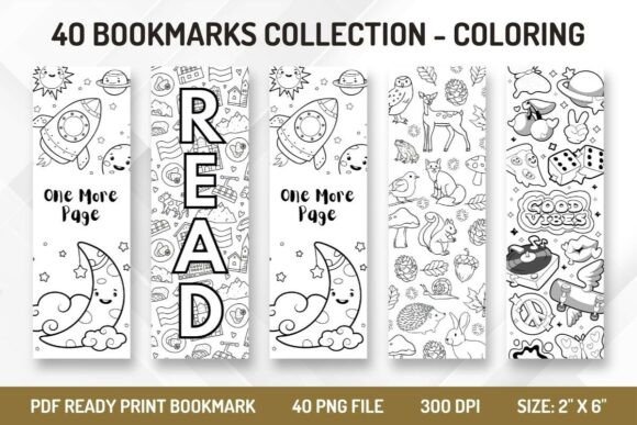 Download 40 Printable Bookmark Graphic - Coloring - Printable Collection