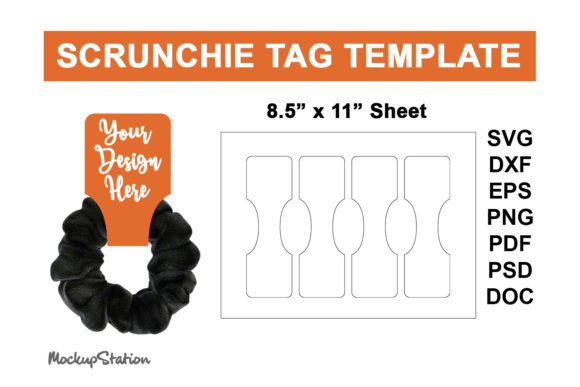 Download Scrunchie Tag Template SVG | Printable - Printable Collection